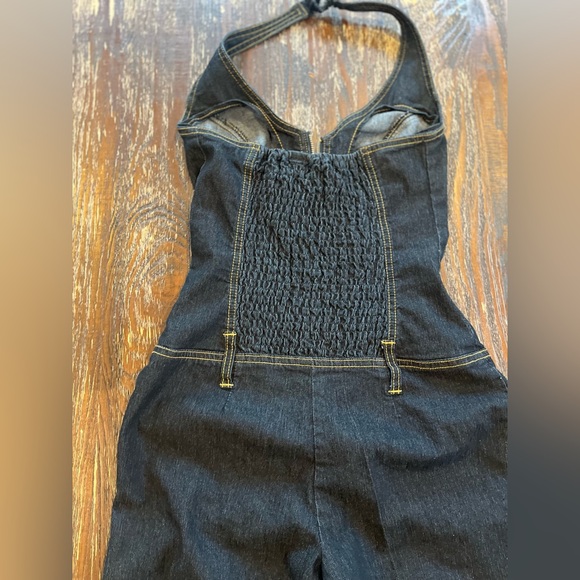 Amazing denim vintage Bisou Bisou capri jumpsuit - Picture 8 of 8